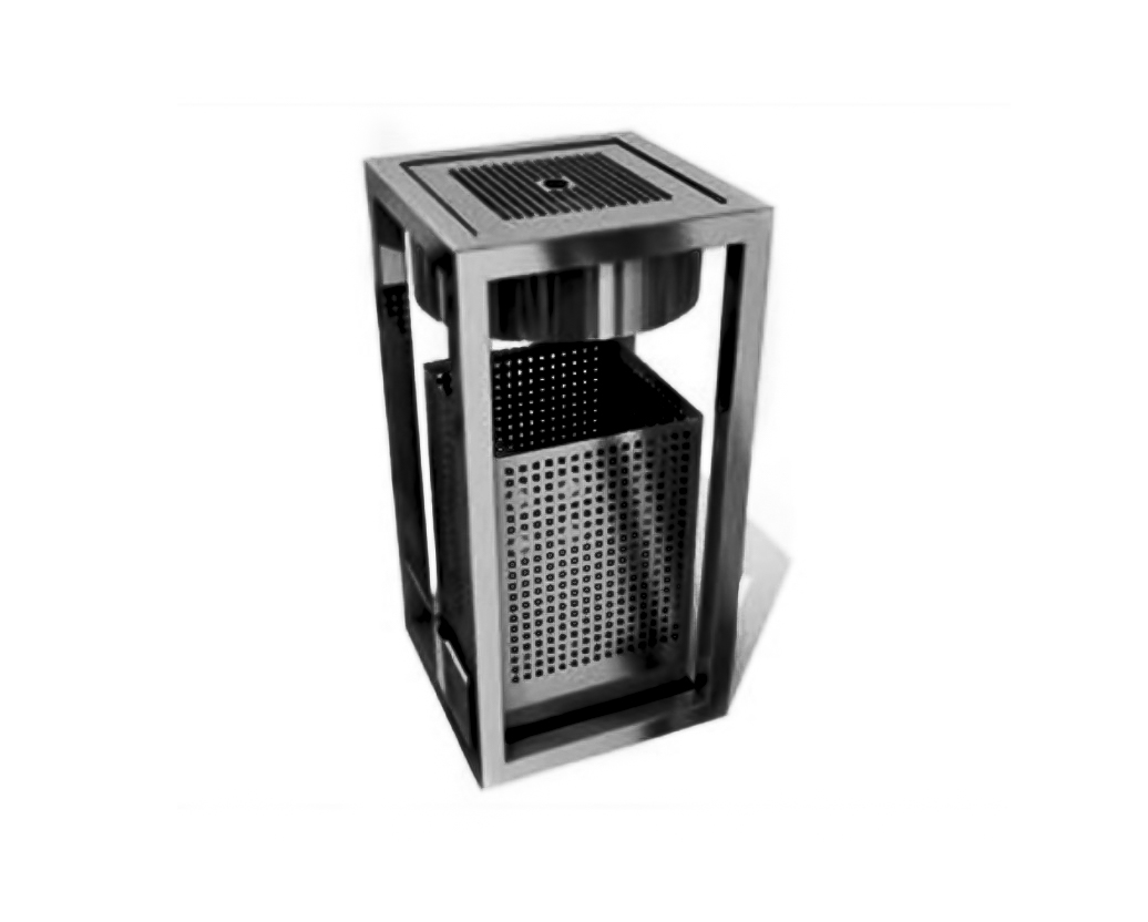 KUOKIO C  Cos scrumiera  cu design modern  metalic  de exterior  Negru